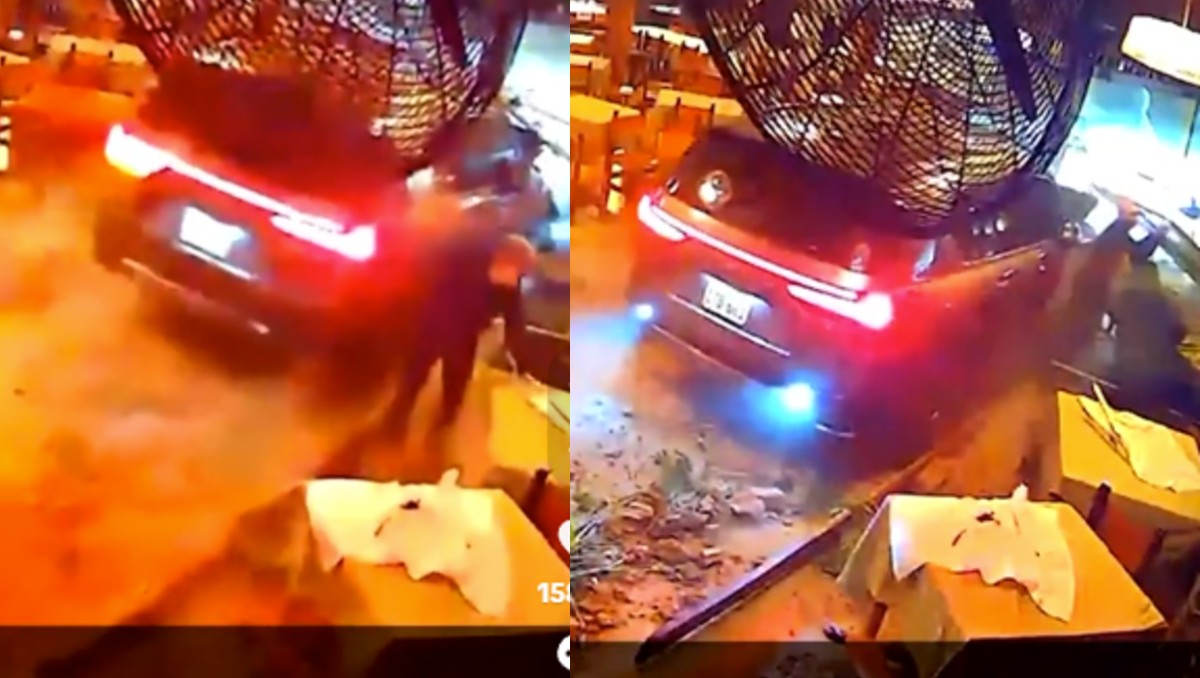 Hombre estrelló su camioneta en restaurante tras pelear con amigos. | Redes sociales.