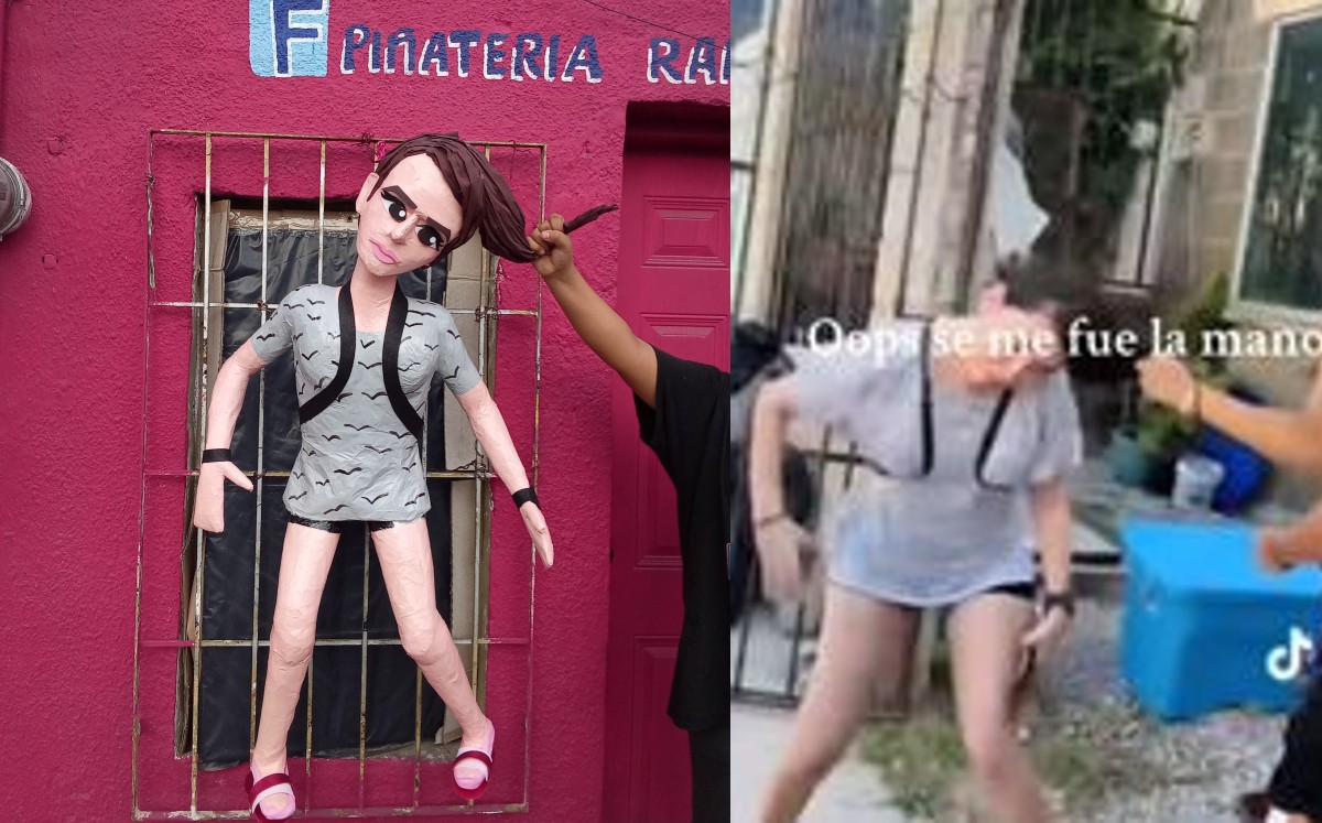 No se les escapó esta y crearon piñata de una de las "invasoras"