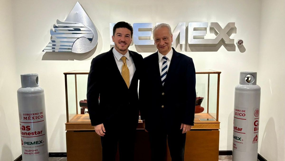 Víctor Rodríguez, director de Pemex, y Samuel García, gobernador de Nuevo León | Especial
