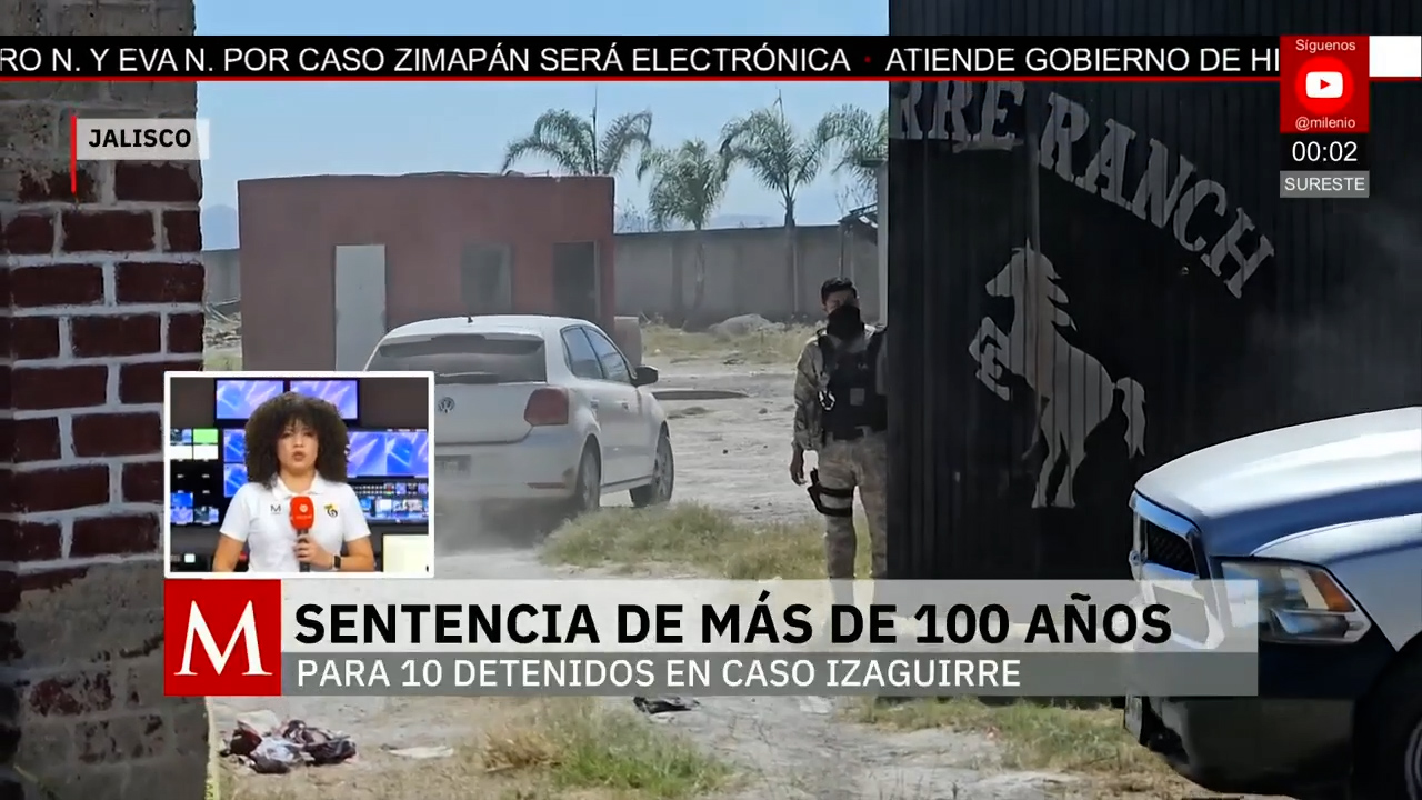 Condenan a 10 implicados del rancho Izaguirre a 141 años de prisión en Jalisco
