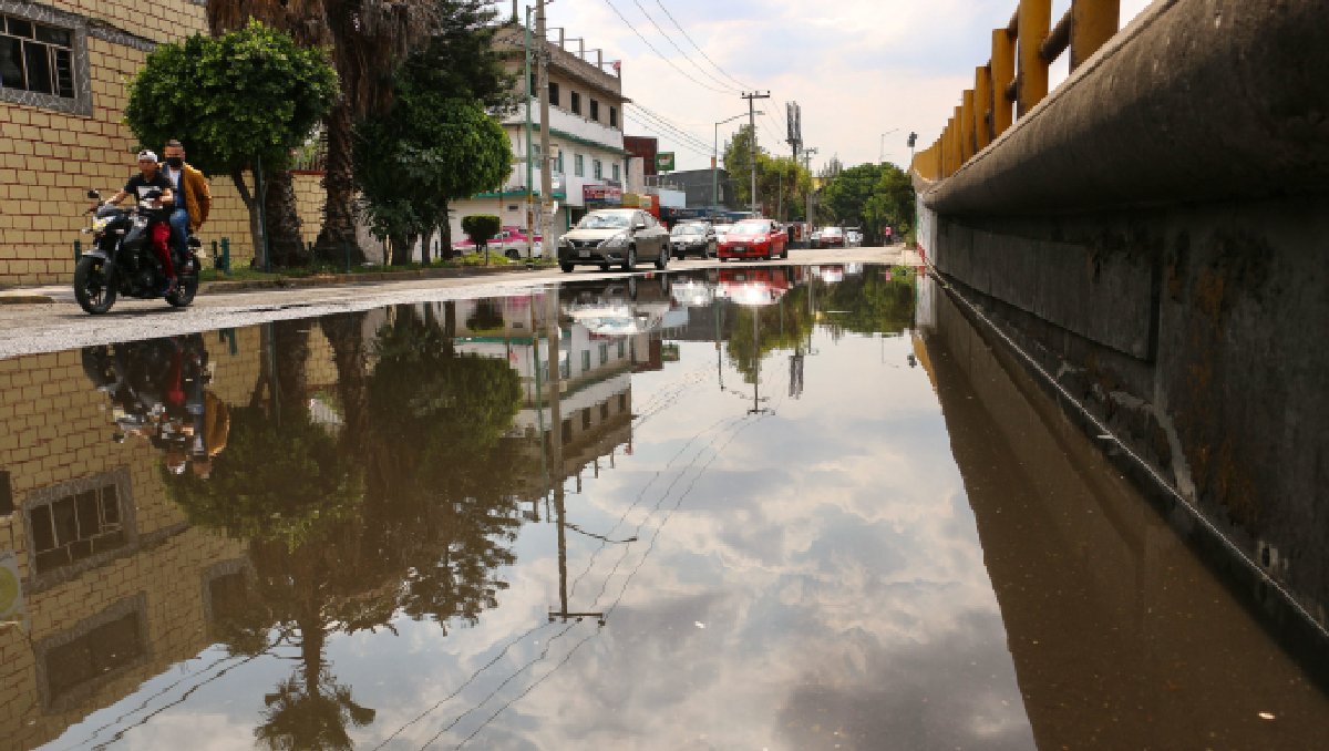 En 2024 se presentaron 56 afectaciones por encharcamientos en el Estado de México. Foto: (Especial)