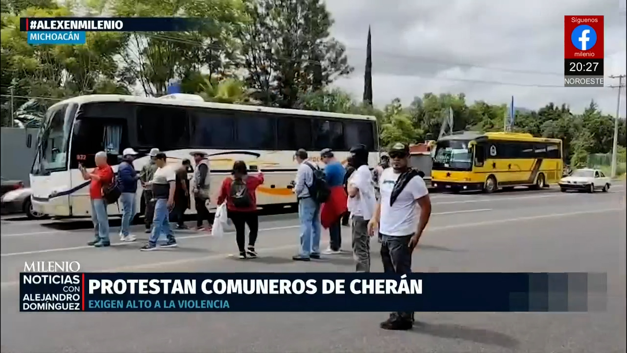 Comuneros de Teherán exigen alto a la violencia durante marcha en Michoacán