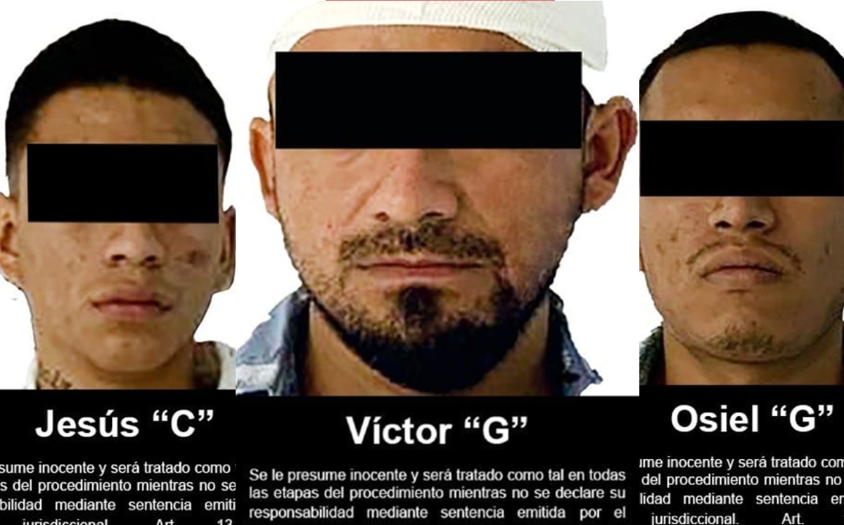 Jesús "C", Víctor "G" y Osiel "G"