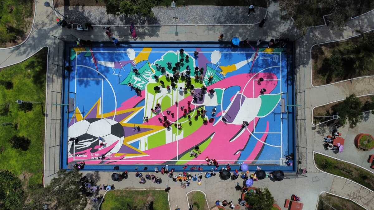 Así luce la renovada cancha del parque Hidalgo (Fotos: Jorge Sánchez)
