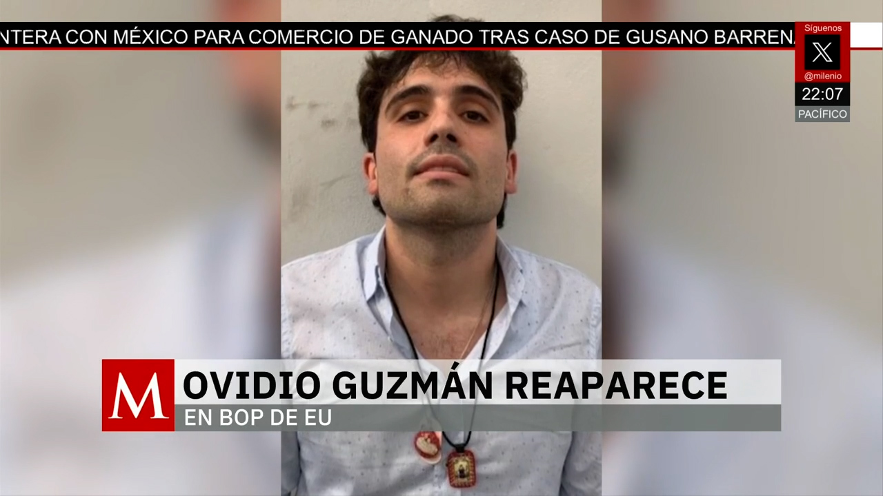 Ovidio Guzmán reaparece en registro oficial de prisiones en Chicago