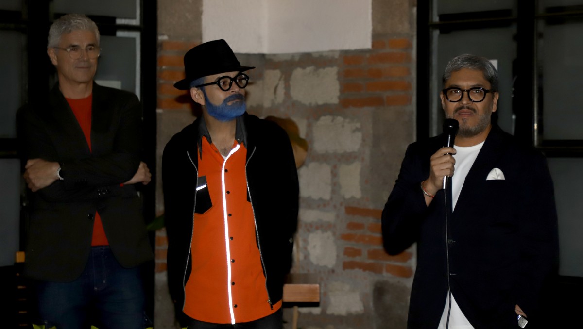 Héctor Zamarrón, Salvador Frausto Crotte y Óscar Cedillo en el primer aniversario de Dominga | Foto: Javier Ríos