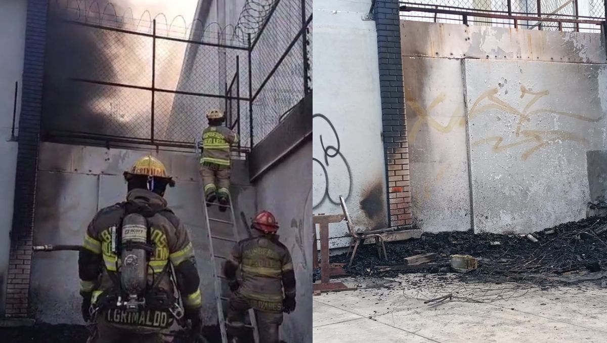 El incendio ocurrió en el cruce de la calle Calzada Victoria y Avenida Bernardo Reyes. / Especial