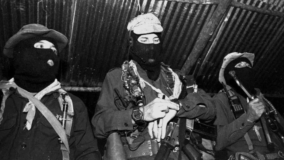 El Subcomandante Marcos, el Mayor Moisés y el Comandante Tacho