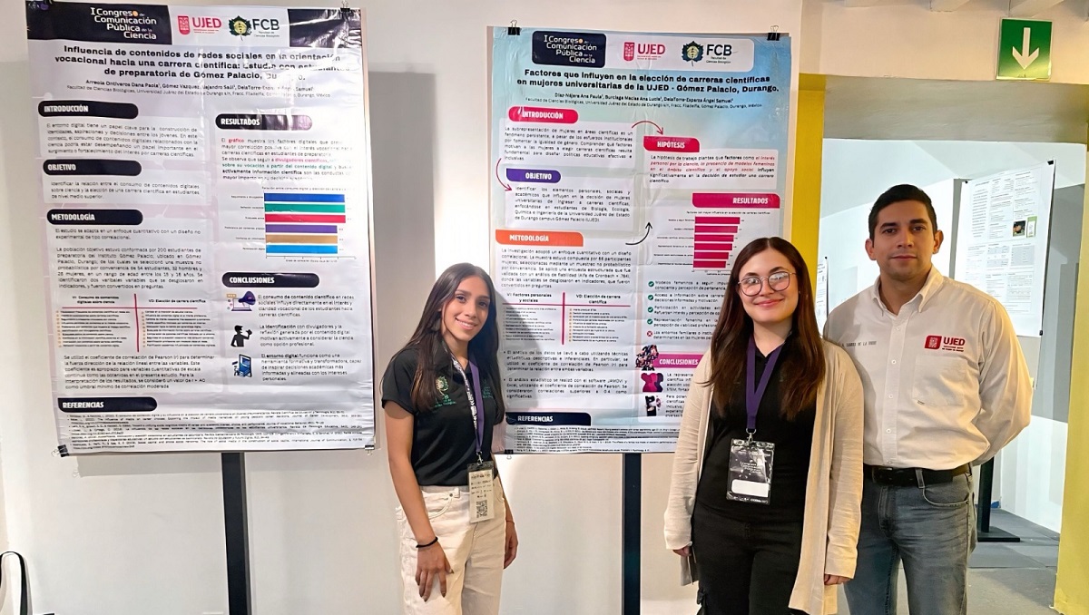 Alumnas presentaron sus investigaciones por medio de carteles. (cortesía)