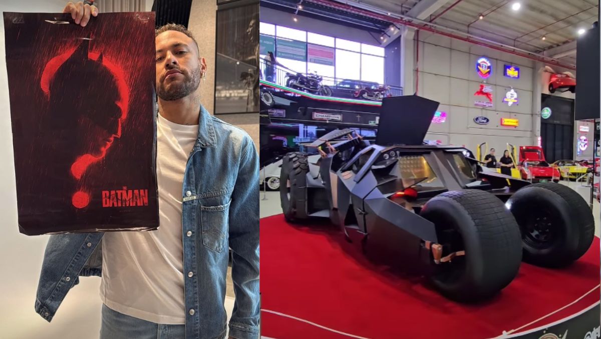 Neymar compra una réplica del Batimóvil de un millón y medio de dólares (Instagram @neymarjr / @adhemarcabral12)