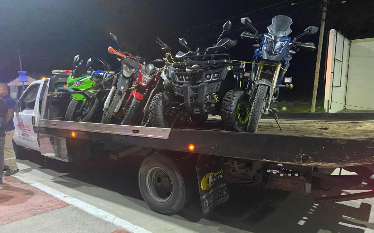 Ocho motocicletas fueron aseguradas