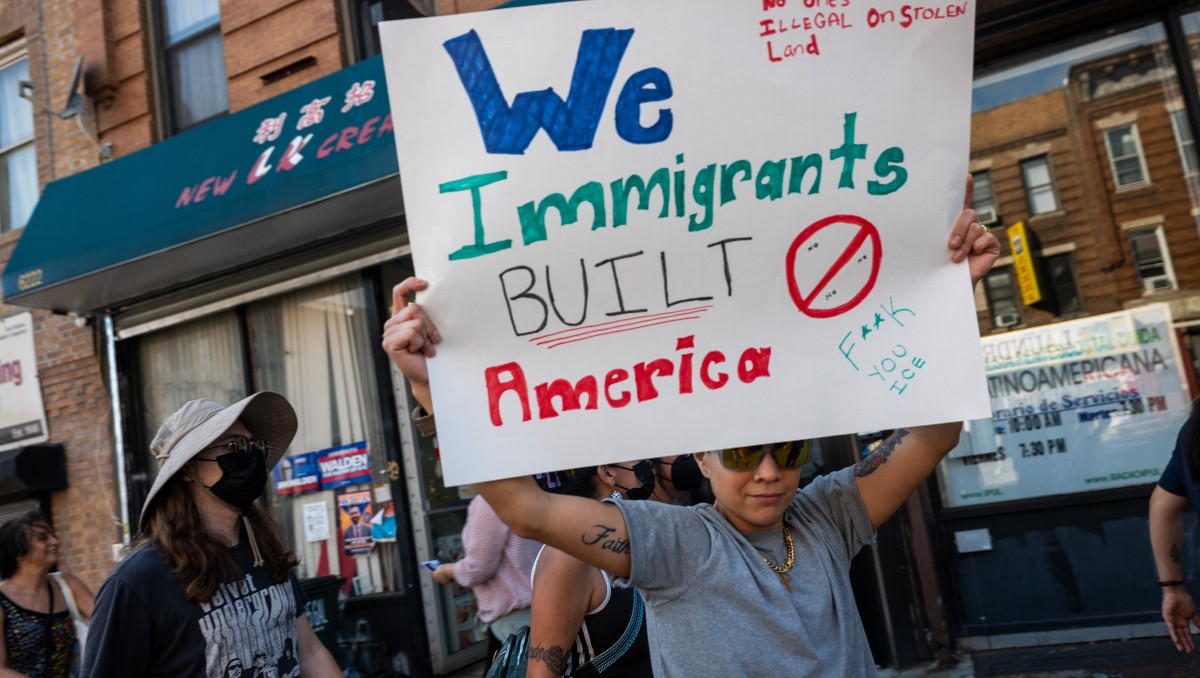 Protesta de migrantes en Nueva York. | AFP