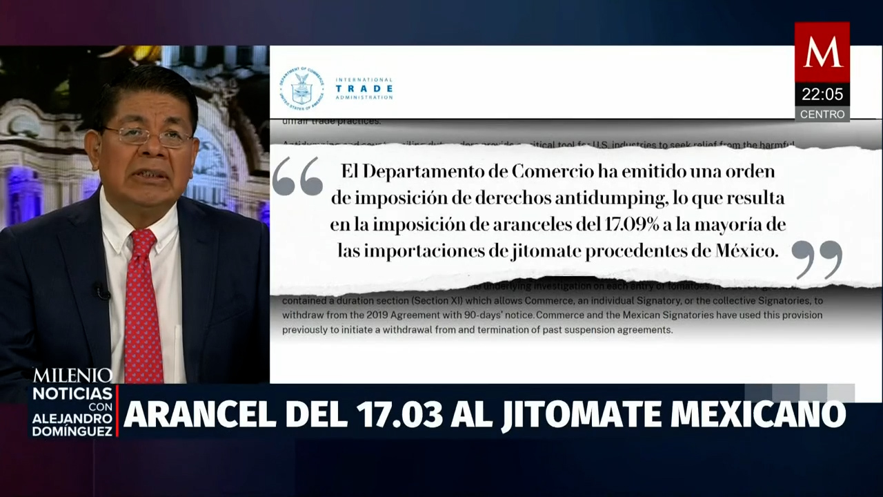 Estados Unidos aplica arancel de 17.03% al jitomate mexicano tras romper acuerdo de 2019