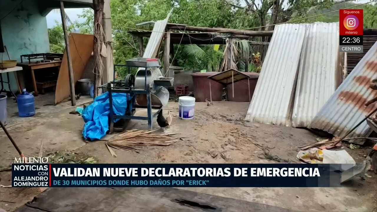 Gobierno federal rechaza la mayoría de declaratorias por huracán Erick en Oaxaca