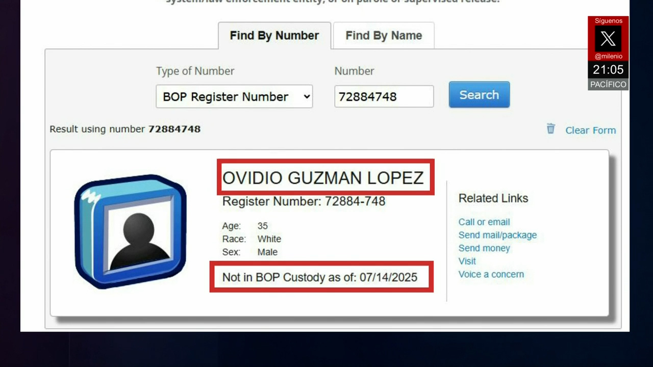 Ovidio Guzmán es trasladado desde penal de Chicago a prisión secreta en Estados Unidos