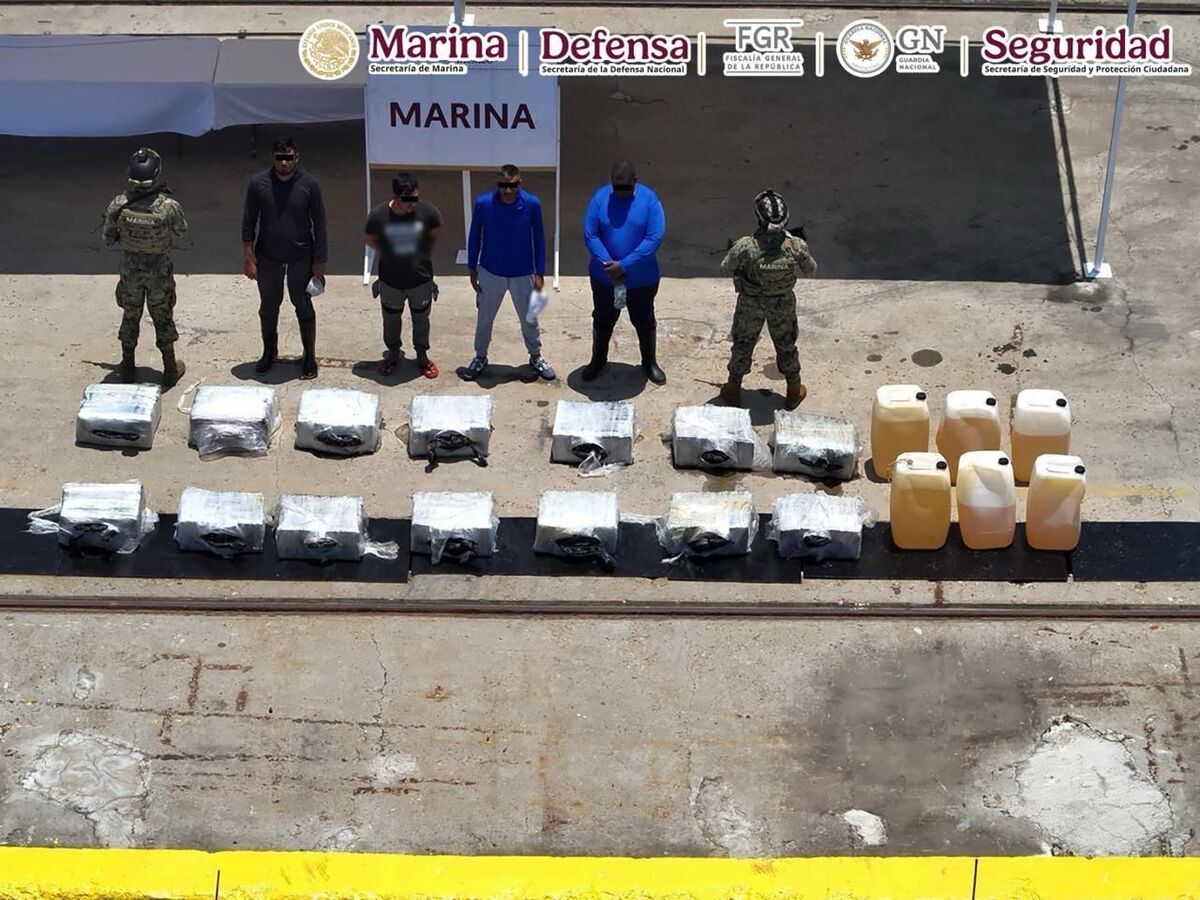 Autoridades aseguraron 559 kilos de cocaína en Oaxaca. | SSPC