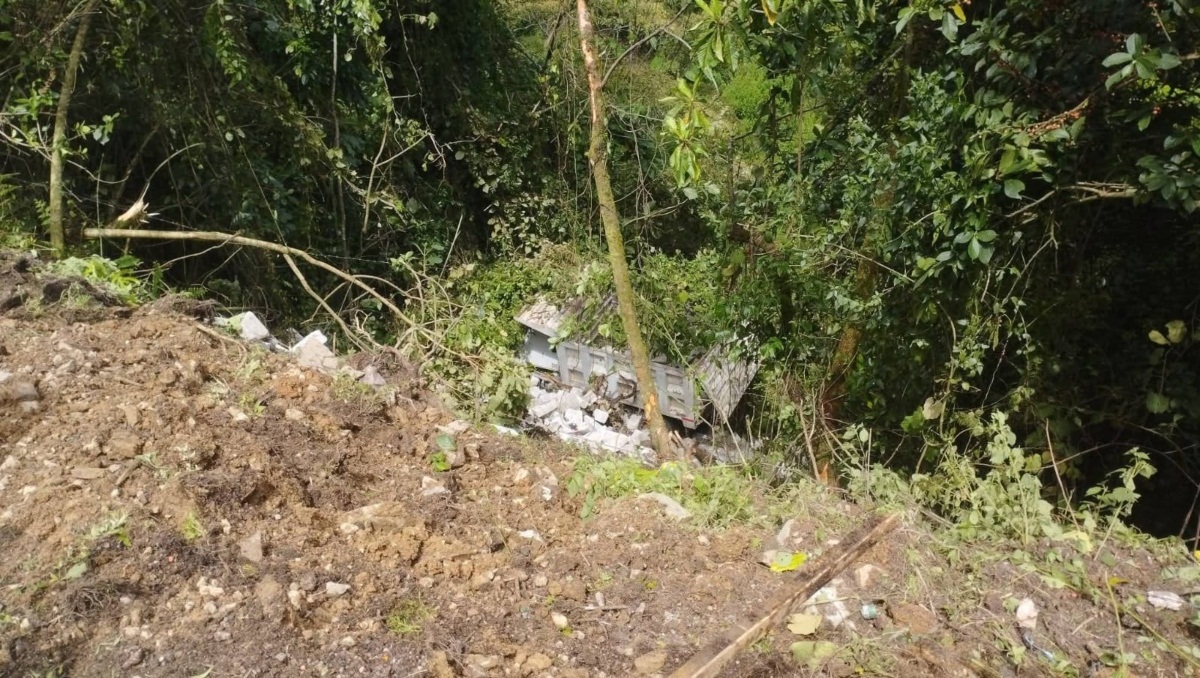 Camión cae a un barranco en la Sierra Negra de Puebla | Especial