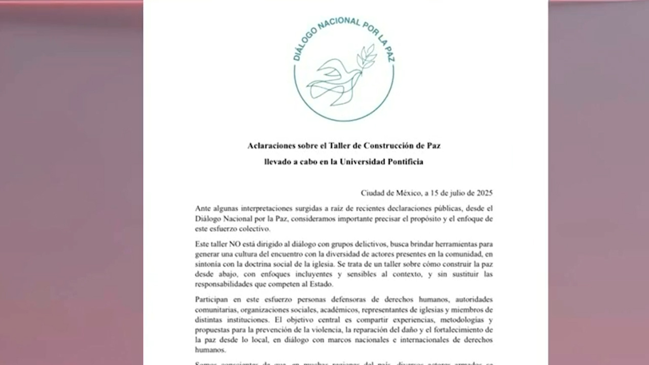 Episcopado niega que talleres busquen formar sacerdotes para pactar con criminales