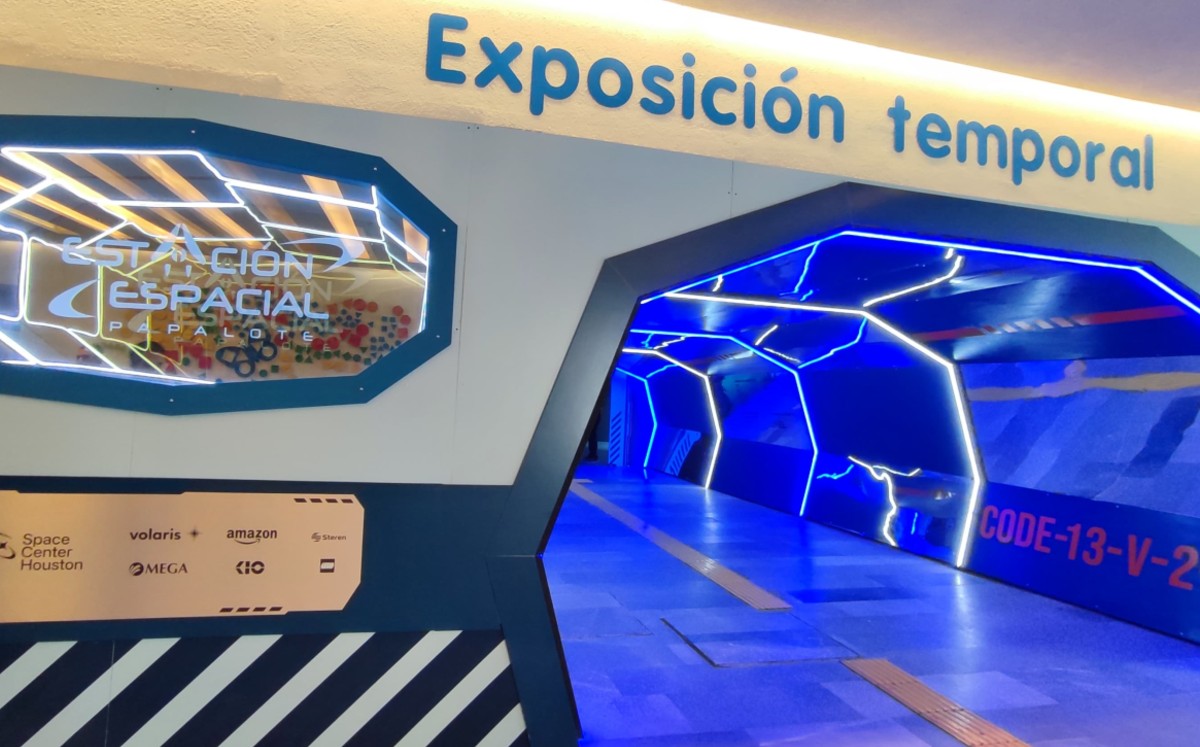 La exposición interactiva cuenta con objetos reales de misiones espaciales. Foto: Especial