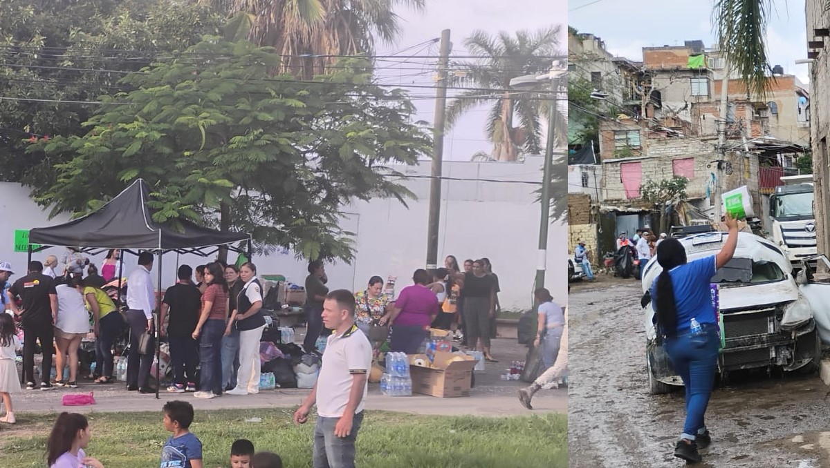 Muestras de solidaridad en la colonia La Martinica. (Gloria Reza)