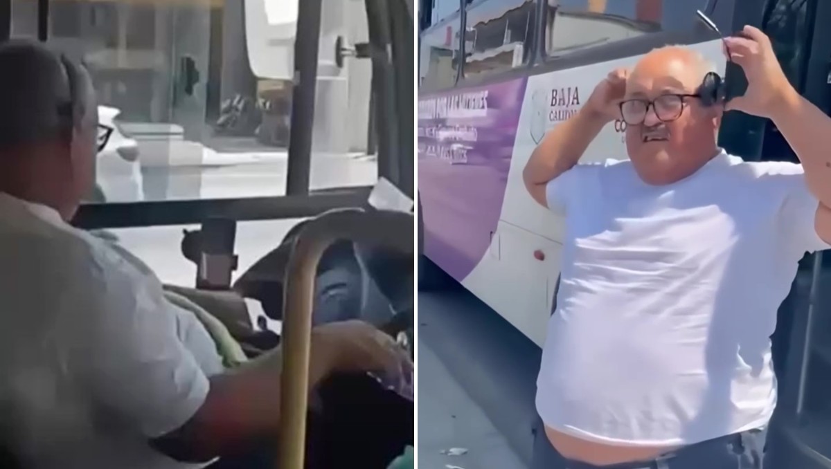 El conductor del Transporte Violeta fue abordado por las autoridades, quienes le explicaron por qué le iban a retirar la licencia. | Especial