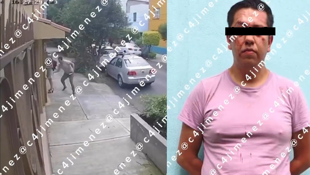 El hombre fue detenido por peatones y la policía. | Especial