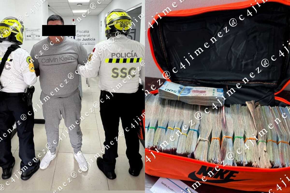 El hombre también traía cartuchos de arma útiles.