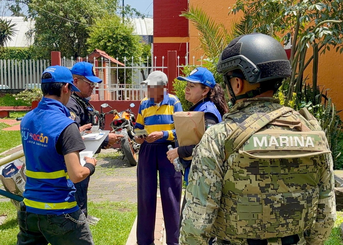 Este día se hizo una jornada de seguridad casa por casa en Coyoacán.