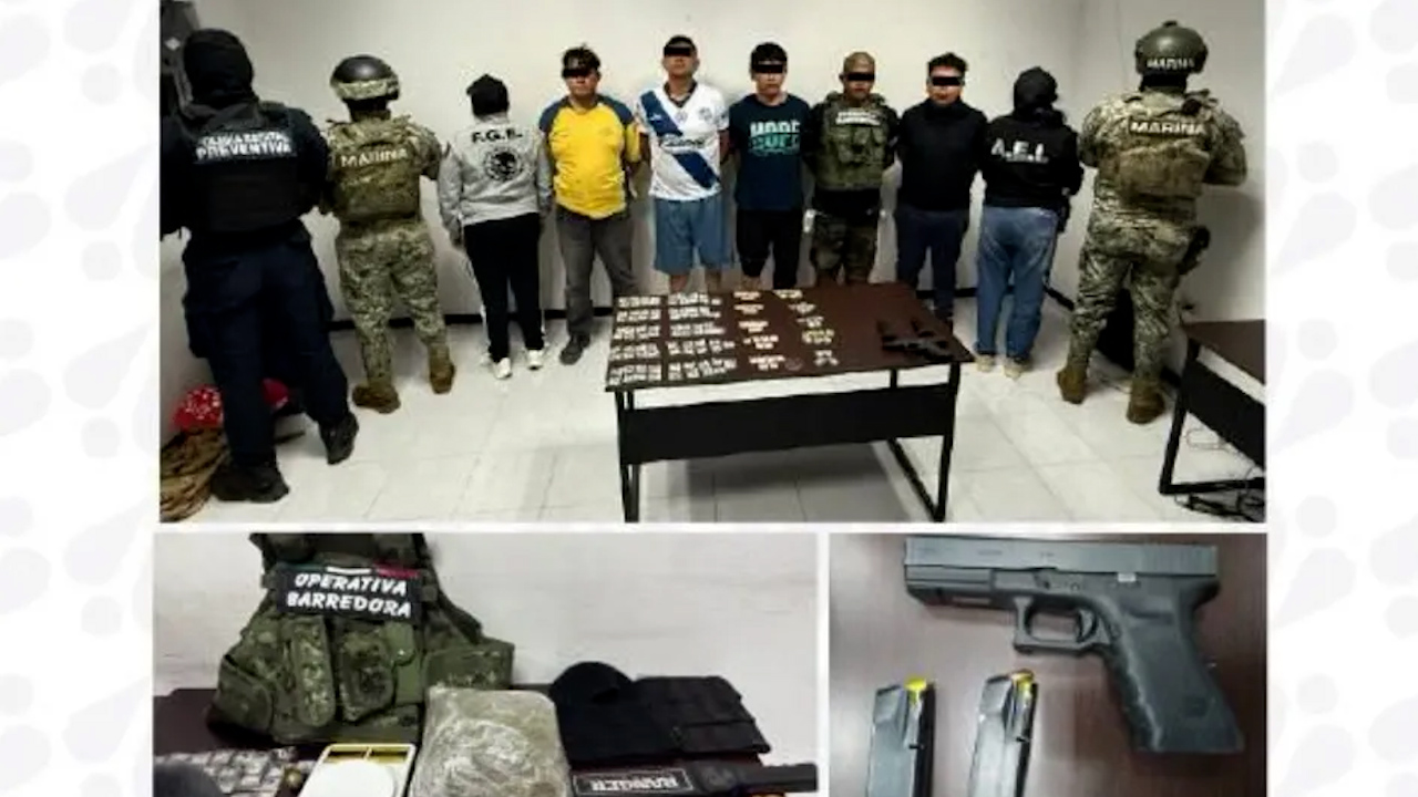 Detienen a cinco presuntos miembros de 'La Barredora' en Puebla