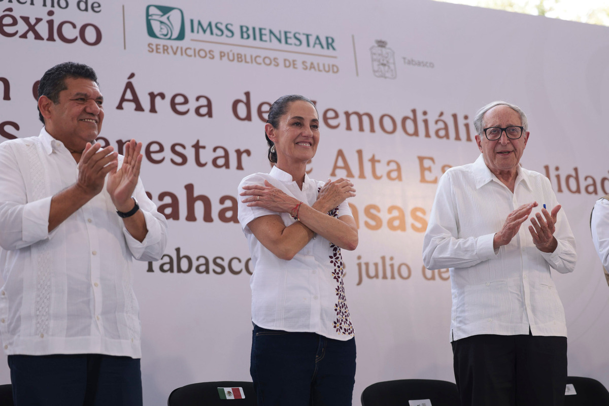 Claudia Sheinbaum participó en el corte de listón para la ampliación del área de hemodiálisis en Tabasco | Especial