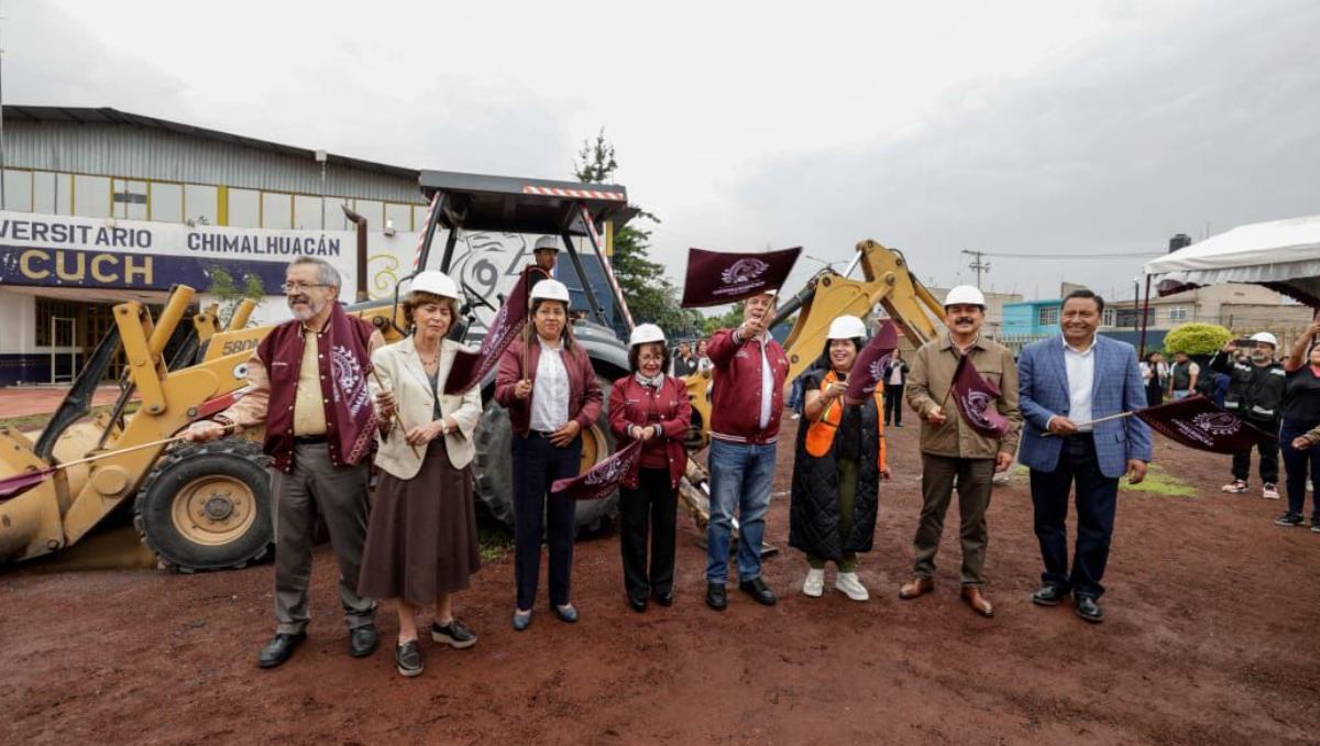 Inician obras de la Universidad Rosario Castellanos para fortalecer educación superior en Chimalhuacán.| Especial