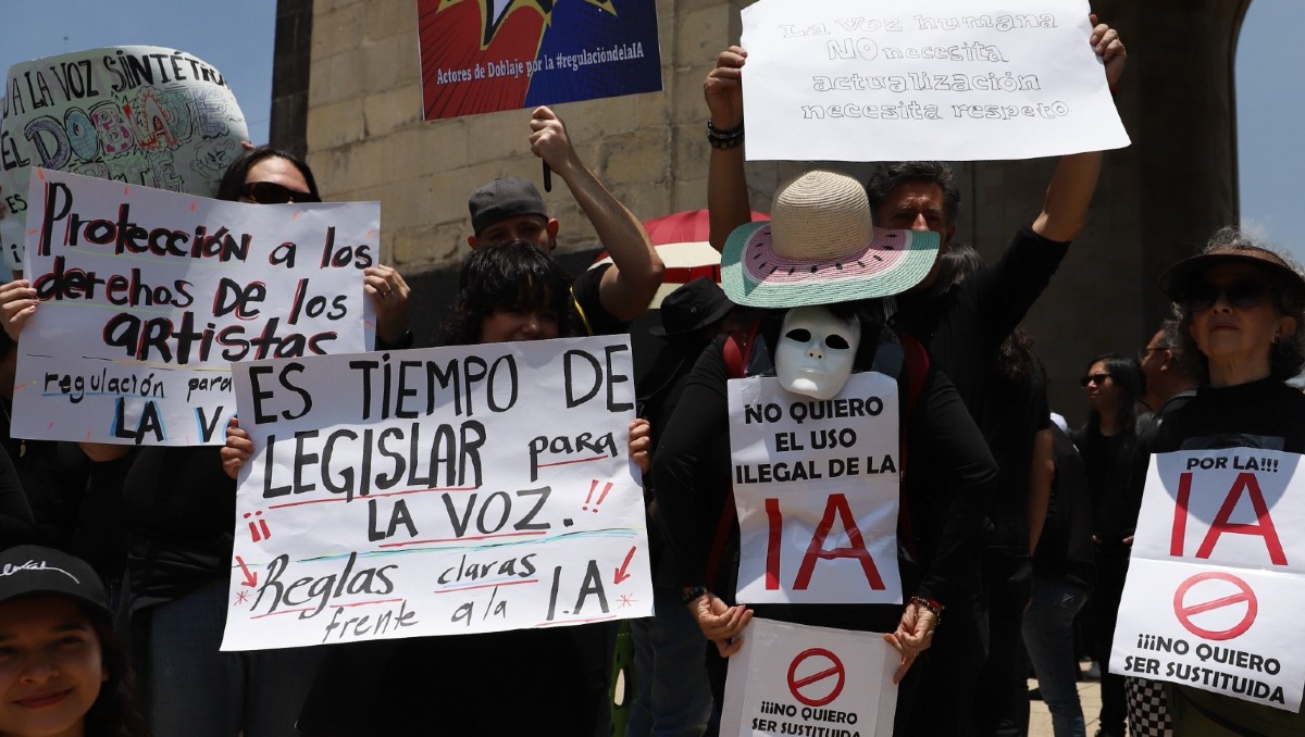 La manifestación del 13 de julio en el Monumento a la Revolución. | Especial