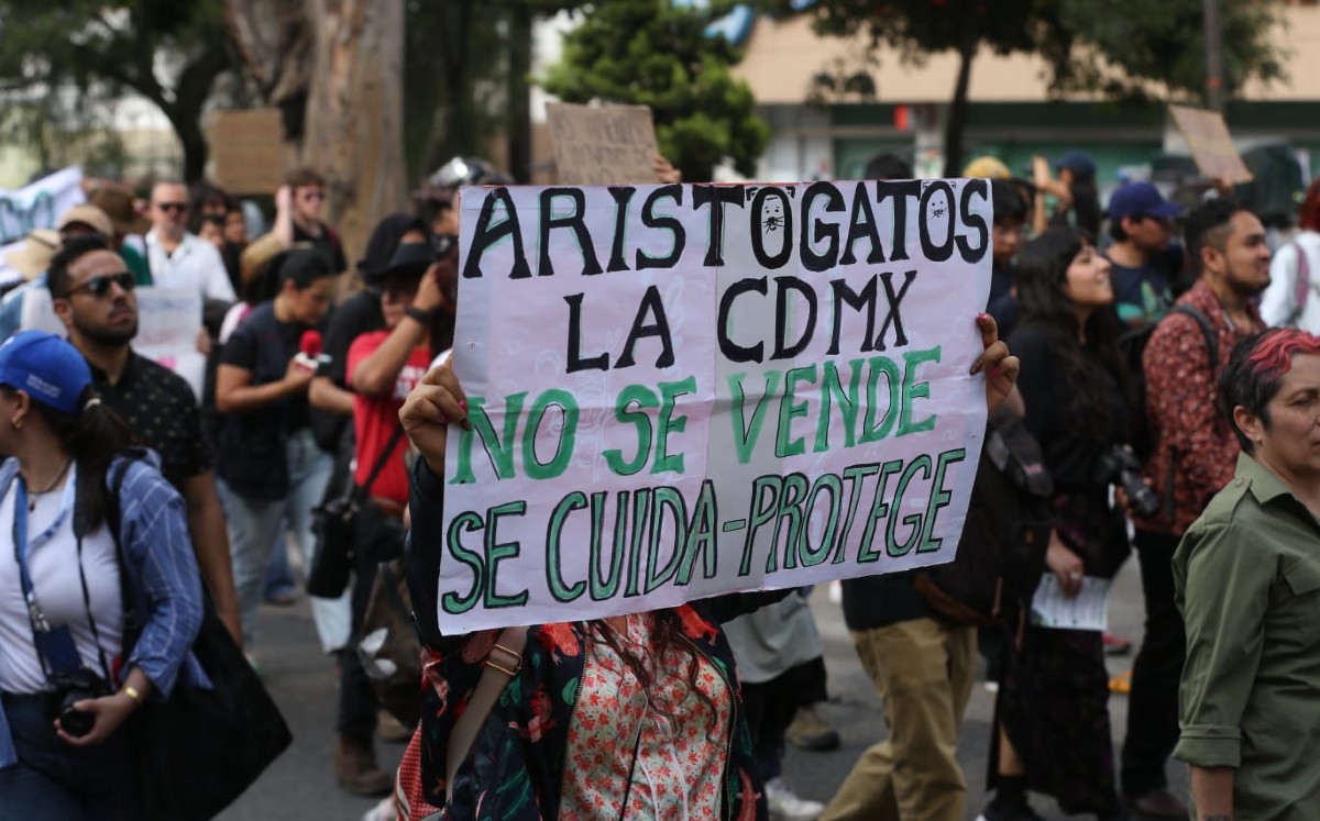 Es la segunda movilización contra la gentrificación que se efectúa en CdMx | Araceli López