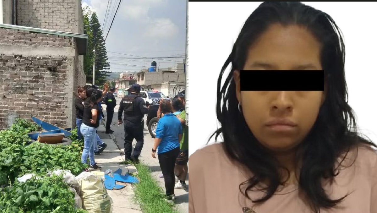 La presunta madre de la bebé fue trasladada al penal de Chalco. Foto: (Especial)