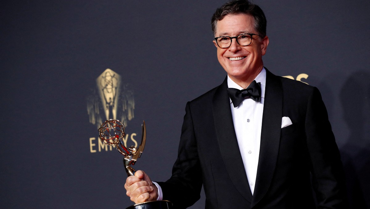 Stephen Colbert en la 73.ª edición de los Premios Primetime Emmy en Los Ángeles, en 2021. (Reuters)