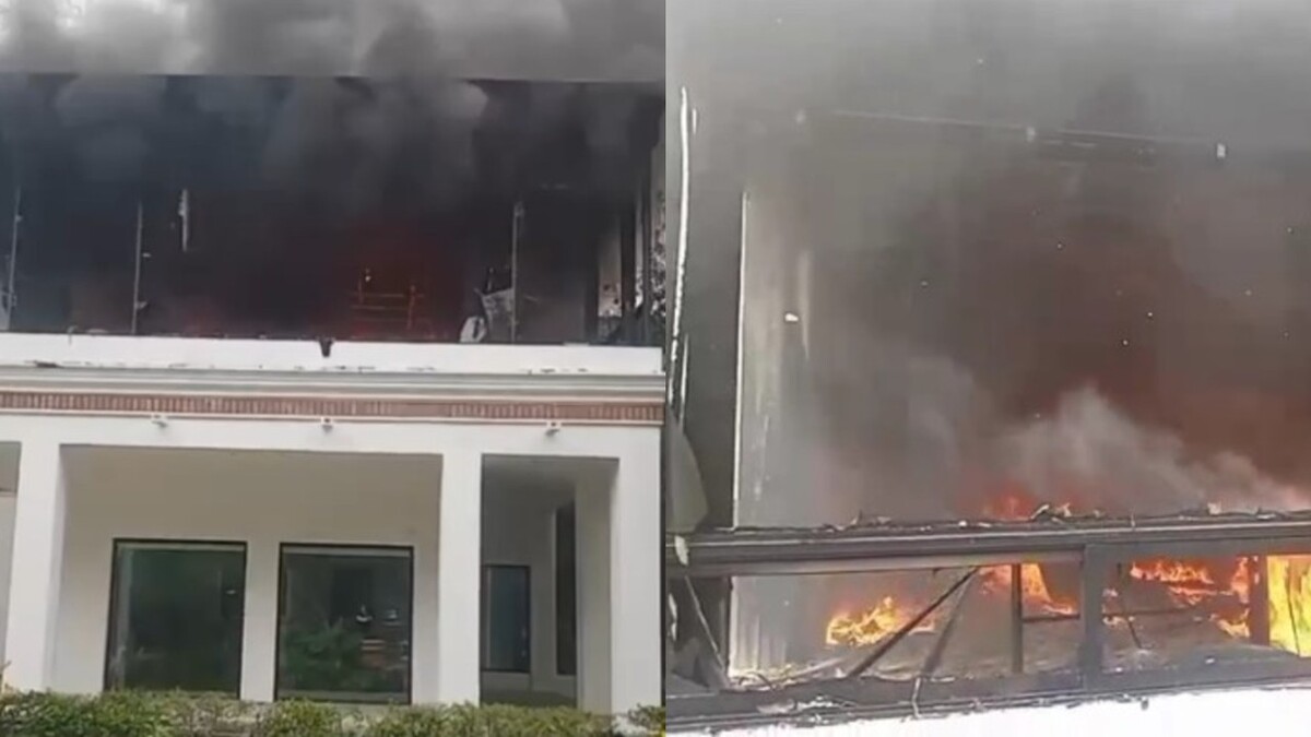 El fuego consumió gran parte del segundo piso de la casa del ex gobernador. Foto: Especial