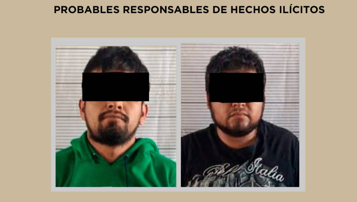 Juan “N” de 29 años, Juan “N” de 25 años y un adolescente, fueron detenidos en el municipio de Almoloya de Juárez. | Especial