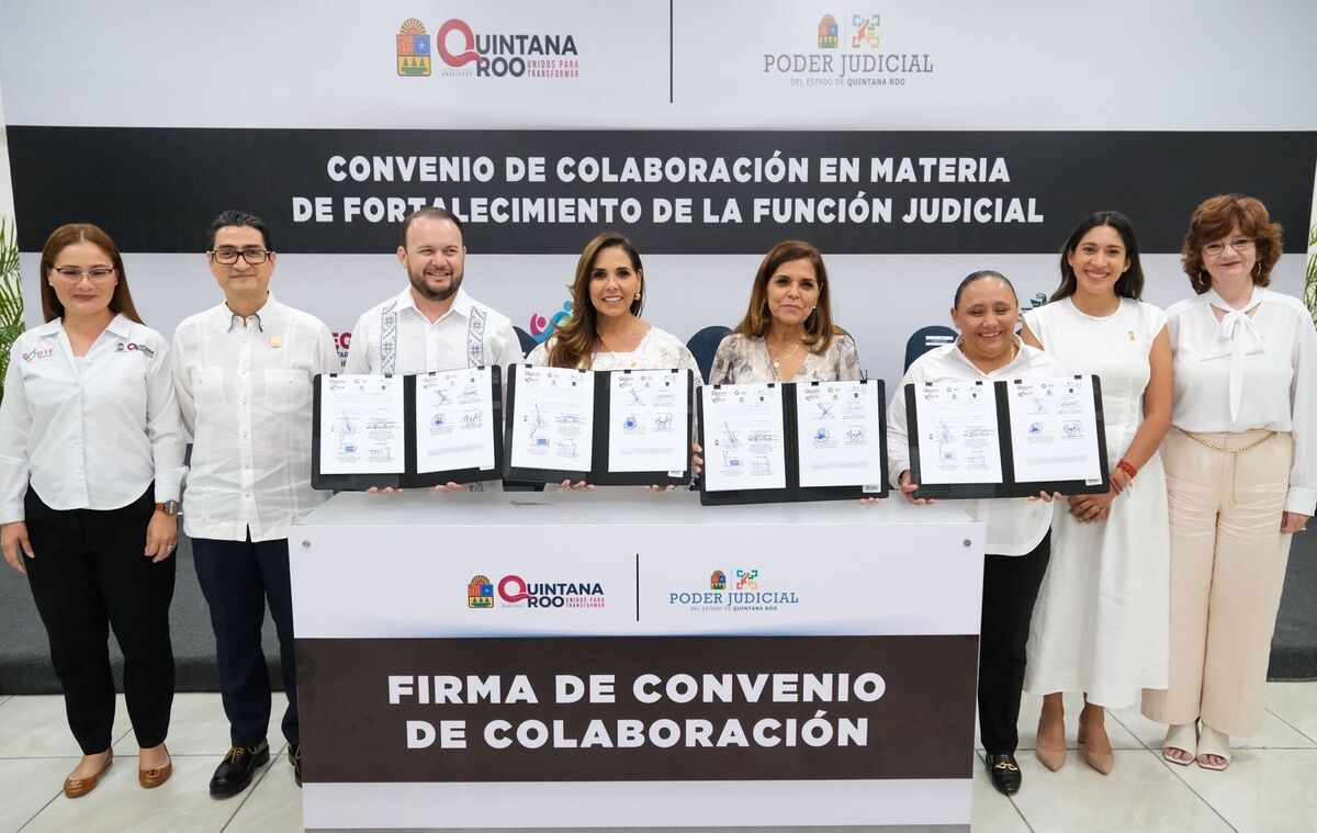 Mara Lezama y Heyden Cebada firman convenio histórico con jueces electos para fortalecer la impartición de justicia en el estado | Especial