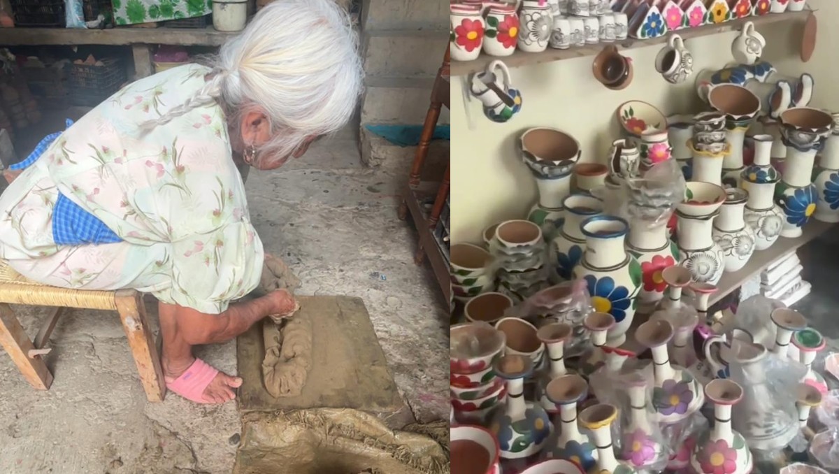 María Guadalupe se dedica al arte de la alfarería. (Wendy Salazar)