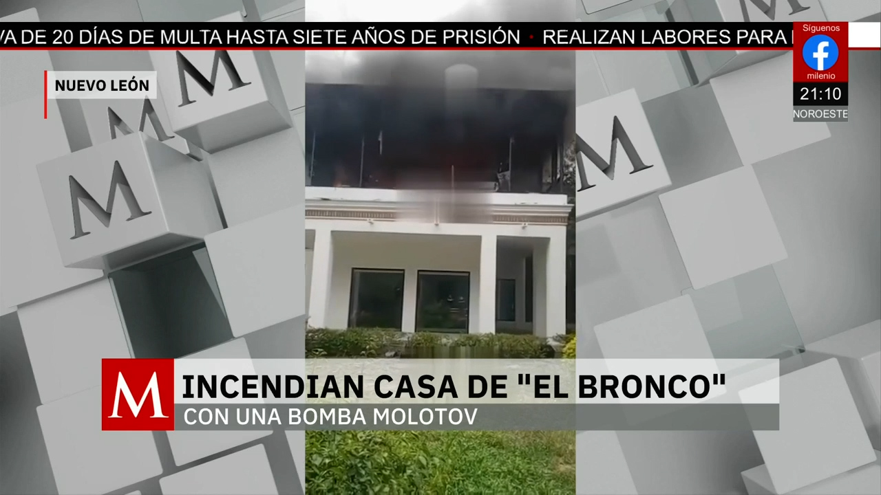 Atacan la casa de 'El Bronco' e intentan huir en auto de escolta en García, Nuevo León