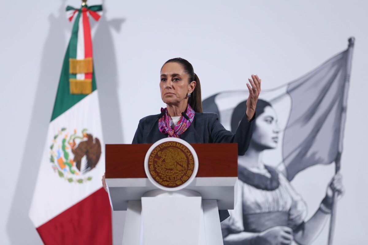 Claudia Sheinbaum en la conferencia de Palacio Nacional.  Foto: Ariana Pérez