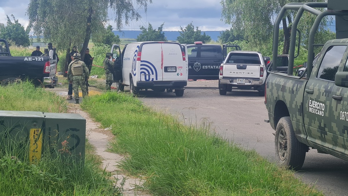 Policías estatales acudieron al lugar del hallazgo en Mezquitic, Jalisco (Especial)