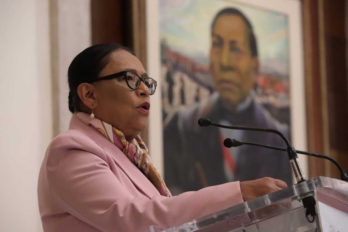 Rosa Icela Rodríguez, titular de Segob, indicó que la CURP biométrica que entrará en operación el 16 de octubre. | Jesús Quintanar.