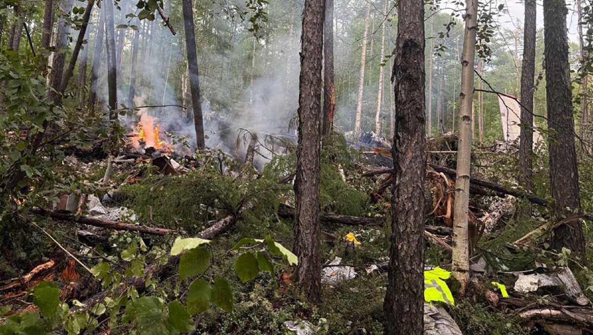 El avión de pasajeros An-24 se impactó en una zona boscosa. | AFP