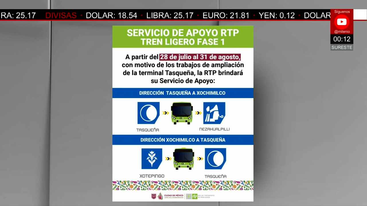 Cierran estaciones del Tren Ligero y Cablebús por obras y mantenimiento