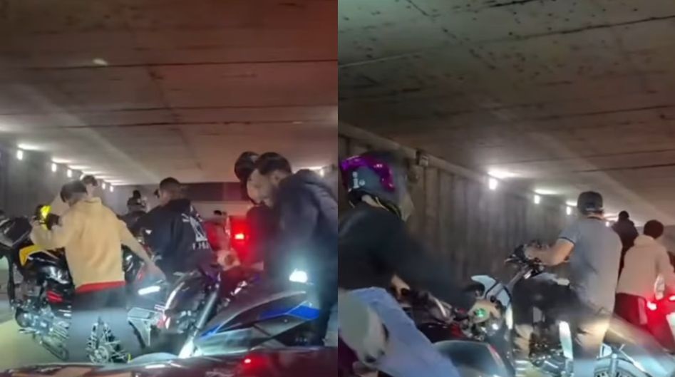 Los motociclistas burlaron operativo vial en túnel de Av. Vallarta. (Especial)