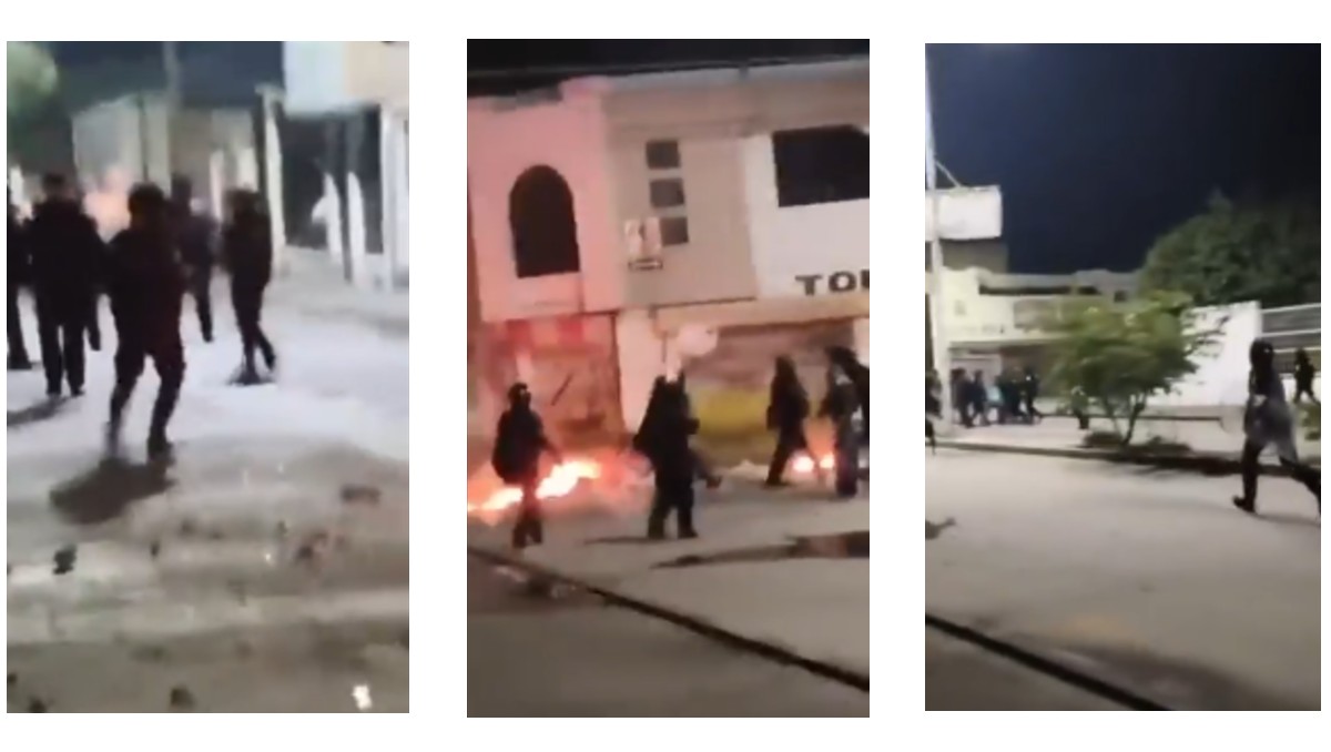 Durante los disturbios, tres policías estatales resultaron lesionados.