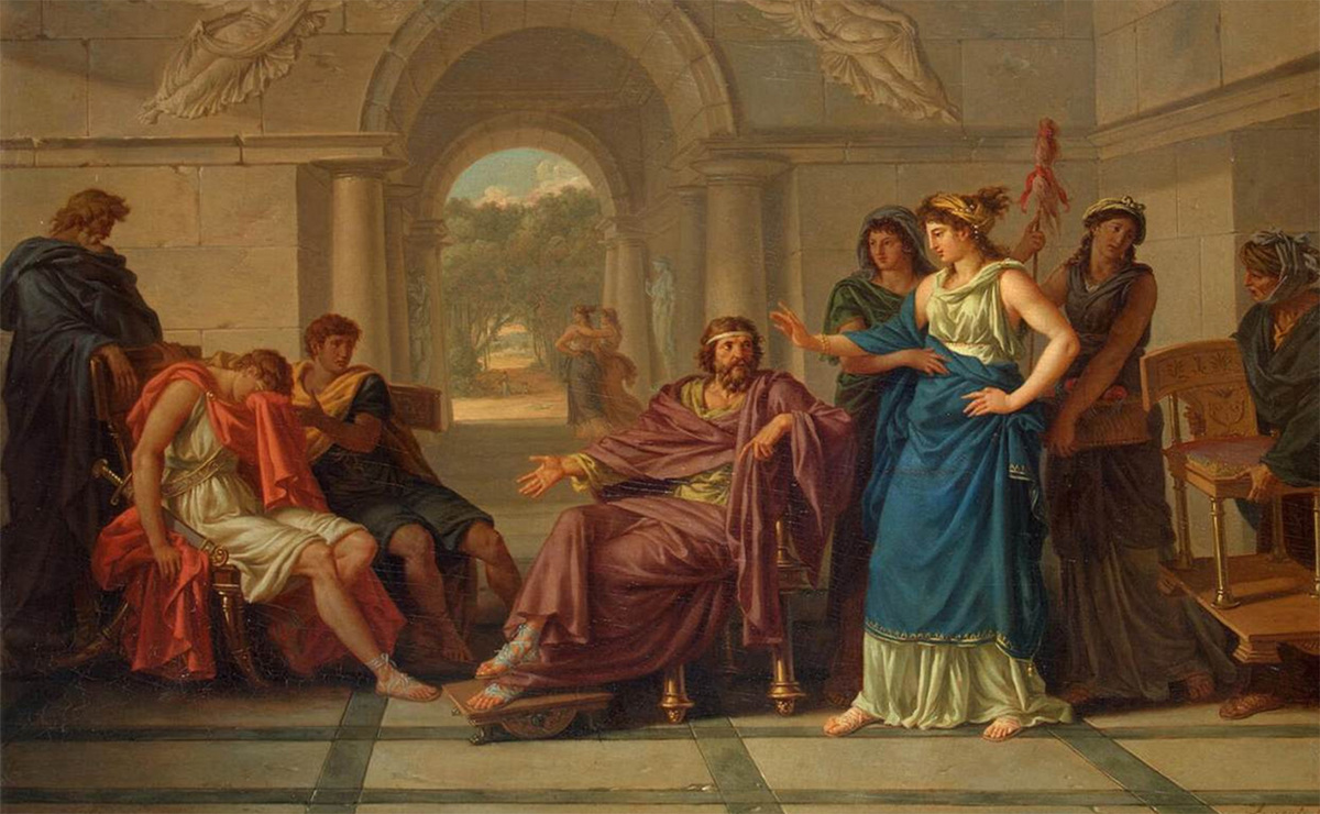 'Helena reconociendo a Telémaco, hijo de Odiseo'. (Jean Jacques Lagrenee)