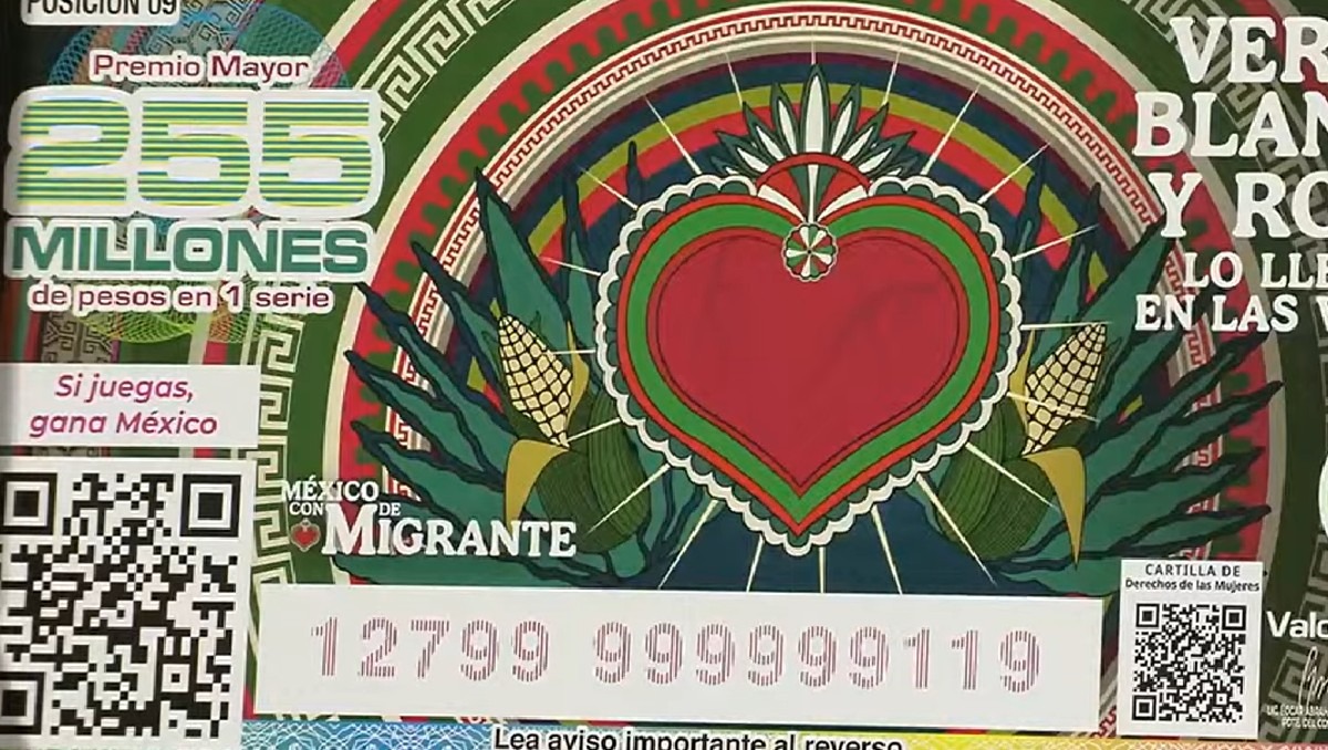 Presentan billete de Lotería conmemorativo a los migrantes | Especial