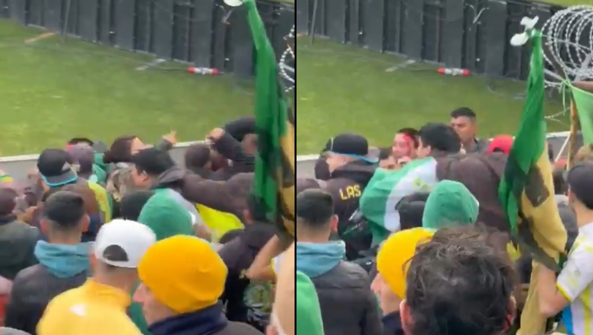 Captan a aficionados de Aldosivi apuñalándose durante partido ante Newell's (Especial)